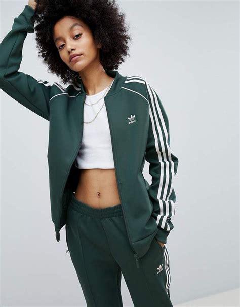 green Adidas tracksuit women's